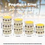 Set of 4 Flameless Candles Bulk with Timer Damask Pattern White LED Candles with Remote Color Changing for Outdoor Porch Battery Operated Electric Fake Plastic Pillar Lights - Image 3