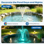 Antfraer Pond Filter with LED Lights, Built-in U-V Clarifier Pond Filter with 660GPH Fountain Pump & Remote Control, Multi-Stage Filtration Pond Filter Box with for Outdoor Ponds Waterfall Fountain - Image 6