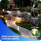 Pathway Lights Outdoor,12V Low Voltage Landscape Lighting, 6 Pack 570 Lumen Bright LED Path Lights, IP65 Waterproof Extendable Garden Lights for Yard Walkway Patio Lawn, 6000K - Image 4