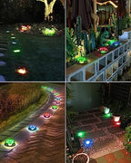 Biling Solar Pathway Lights Uplight Sidelight 8 Pack Multi Color - Image 7