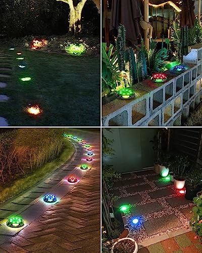 Biling Solar Pathway Lights Uplight Sidelight 8 Pack Multi Color - Image 7
