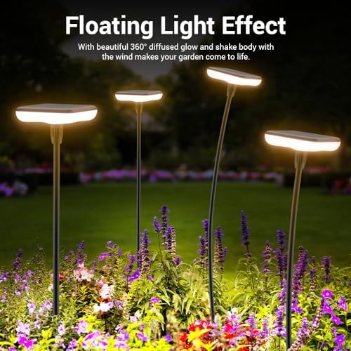 Solar Lights Outdoor Garden 4 Pack Solar Pathway Light 31" Tall Solar Landscape Lights 34LM Bright Up to 12H IP65 Waterproof Auto On/Off for Walkway Outside Yard Path Patio Lawn Flower Bed plant Decor - Image 2