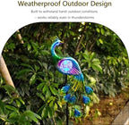 Solar Garden Decorative Lights, Garden Decor Solar Lights Peacock Lawn Light, for Yard Outdoor Decorations Ground Inserted Waterproof Yard Lamp LED (Blue) - Image 4