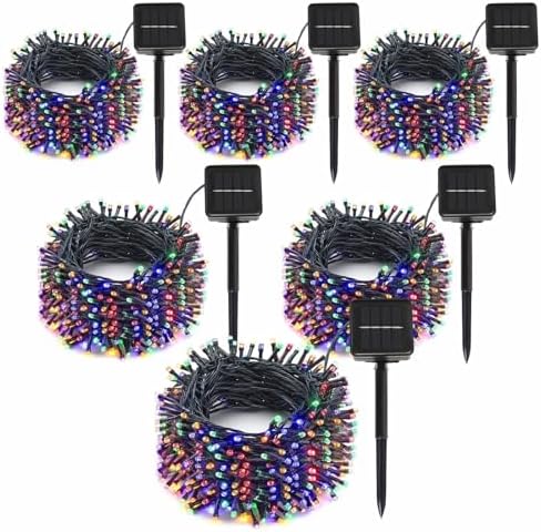 SyouHome Solar String Lights Outdoor, 6 Pack 600 LED Solar Christmas Lights by SyouHome
