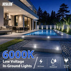 JESLED 12 Pack Low Voltage Landscape Lights, 6000K LED Well Lights - Image 2