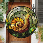 Stained Glass Window Hanging Snails Suncatcher Gifts for Women 12" - Image 4