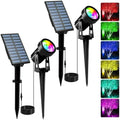 T-SUNUS RGB Solar Landscape Spotlights IP65 Waterproof 2-Pack Outdoor by T-SUNUSLighting