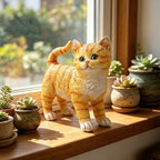 Teaeeno Real Bengal Cat Garden Statue - Resin Realistic Cat Sculpture, Pet Loss Memorial Stone, for Cat Lovers, Indoor/Outdoor Decor, Animal Figurine for Yard Ornaments - Image 5