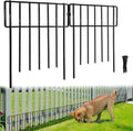 Thrivinest 30 Pack Animal Barrier Fence, No Dig Fence Decorative Fences, Rustproof Metal Small Garden Fence Border for Dogs Rabbits (Black, 30 Pack,30Ft) by Thrivinest