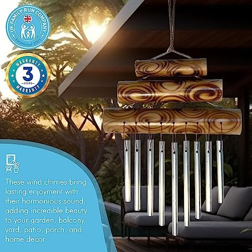 TRIPLE BAMBOO CHIME| Windchimes | Garden Chimes | Bamboo Windchimes | Indoor and Outdoor | Feng Shui | Meditation | Garden Sounds - Image 6