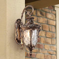 Rustic Waterproof Outdoor Wall Lamp - Vintage Kerosene Lantern Style Sconce with Glass Shade for Courtyards, Balconies, Aisles, and Corridors,Brass by Unknown