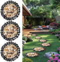 Garden Path Stepping Stone-12 inch Round Therapeutic Massage Stones,3pcs Outdoor Decorative Stone Mats for Yard Pathway, Non-Slip Acupresure Floor by EYZH