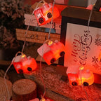 CAKERS Christmas Decor String Lights|Creative Cute Novelty Fairy Lights|Hanging Copper Wire Lights|Night Lights for Birthday Party Xmas Tree Decor,Xmas Locomotive,5m(16.4ft)-20LED-Solar - Image 6