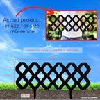 LaLaGreen Garden Edging Border (23x8.5in, 10 Pack) Black Plastic Fence - Image 5