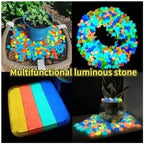 Luminous Glow-in-the-Dark Garden Stones - 100/200/300pcs Decorative Pebbles for Fish Tanks and Landscapes(Green,100pcs) - Image 6