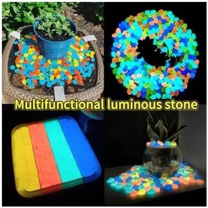 Luminous Glow-in-the-Dark Garden Stones - 100/200/300pcs Decorative Pebbles for Fish Tanks and Landscapes(Blue,100pcs) - Image 6