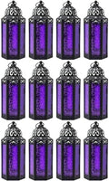 Vela Lanterns Decorative Indoor Gothic Candle Holders, Purple, M, 12-Pack by VelaCandleLanterns