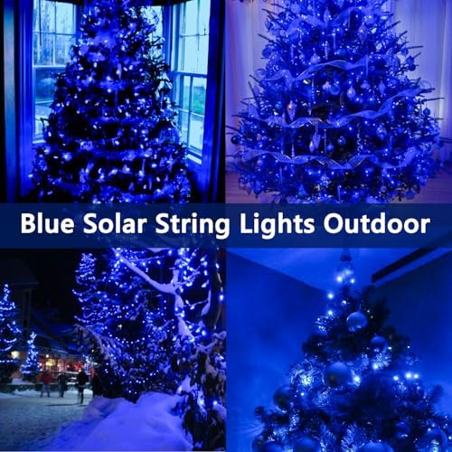 KAQ 2pack 500LED Solar String Lights Outdoor Waterproof Blue - Image 5