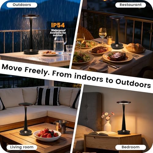 LED Ccordless Table Lamp Rechargeable,Battery Powered Outdoor Lights - Image 3