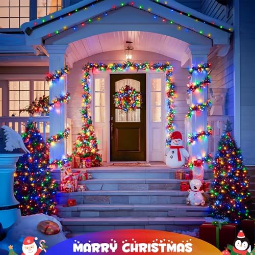 JMEXSUSS 2 Pack Solar Christmas Lights, Total 400 LED 151FT, Multi-Colored - Image 3