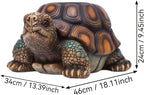 18" Large Resin Turtle Garden Statue Outdoor Patio Lawn Decor Brown - Image 2