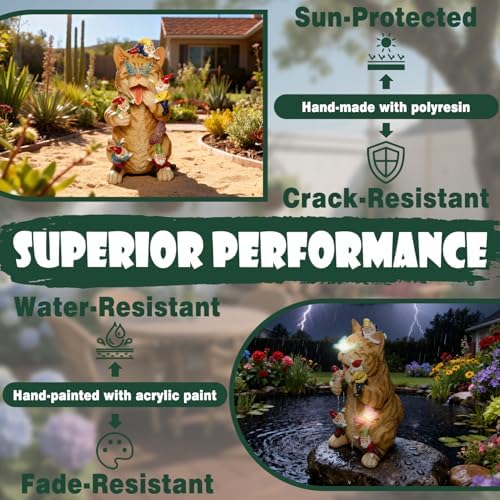 Funny Garden Gnomes Decorations for Yard Statue with Solar Lights - Image 3