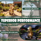 Funny Garden Gnomes Decorations for Yard Statue with Solar Lights - Image 3