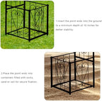90" Garden Arbor Metal Arch Trellis for Climbing Plants with Planter Box - Image 6