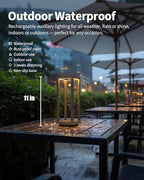 PUSU Cordless Waterproof Table Lamps Set of 2, Brown LED Outdoor Desk Lamp - Image 2