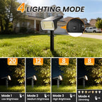 Fabrito Upgraded Solar Spot Lights Outdoor IP67 Waterproof 8 Pack, [108 LEDs, 4 Modes, 800LM] Dusk to Dawn Spotlights for All Night, 2-in-1 Solar Landscape Lights for Garden, Yard, Tree, Warm White - Image 3