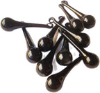 Garden Suncatchers 20pcs Black Chandelier Pendant Glass Crystal Teardrop Chandelier Parts (with Rings) Hanging Glass Pendants Curtain Drops Home Wedding Decoration Handmade Pendant Necklaces - Image 3