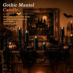 Homemory Halloween Black Waterproof LED Candles with Remote Timer, Set of 6 - Image 2