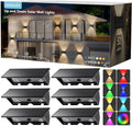 6PACK Solar Wall Lights Outdoor ,8 Lighting Modes Up and Down Solar Sconce Lights Dusk to Dawn Lighting IP65 Waterproof Solar Lights Outdoor for House Exterior Front Porch Garage Fence Patio Yard by UGDLUCK