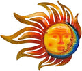 Sun Metal Wall Art Outdoor Sun Moon Face Wall Decor Rust Proof Large by Tuokiuhn