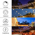 Banord 102 FT Outdoor String Lights, Waterproof Patio Lights with 35 Bulbs - Image 5