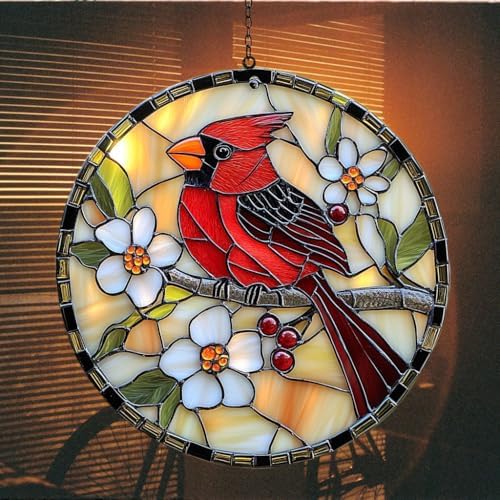 Red Cardinal Acrylic Suncatcher - Image 7