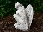 OLOMA Realistic guardian gargoyle statue Concrete gargoyle sculpture art Large gargoyle figurine Sitting gargoyle for garden Gothic outdoor decor Outdoor gargoyle figure Stone gargoyle - Image 5