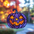 Purple Jack-o'-Lantern Acrylic Suncatcher by AVAGAN