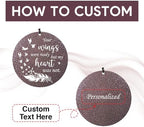 Memorial Wind Chimes Personalized Feather Wing Wind Chimes - Image 2