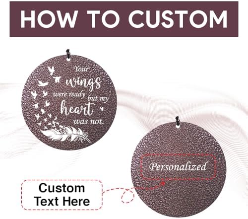 Memorial Wind Chimes Personalized Feather Wing Wind Chimes - Image 2