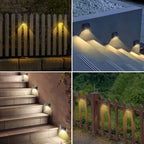 Solar Fence Lights，Deck｜Step ｜Stair Lights，Warm White/Daylight/Cool White Options for Yard Garden Sidewalk Pathway, Waterproof（6-Pack） - Image 5