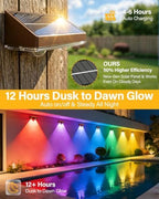 Solar Fence Lights Outdoor, 6 Pack Fence Lights Solar Powered - Image 4