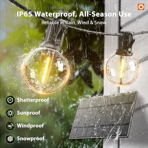 addlon 200FT(2 Pack*100FT) Solar String Lights Outdoor Waterproof Remote - Image 4