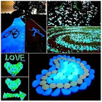 300Pcs Glow in The Dark Stones - Luminous Pebbles for Outdoor Garden, Fish Tank Rocks, Glowing Decorative Stones(Blue 300pcs) - Image 6