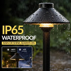 Outdoor Pathway Light – Low Voltage Landscaping Lighting (4 Pack) – Black - Image 3