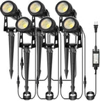 CPLIRIS Outdoor Landscape Lighting, LED Spot Lights Kit for Garden, Yard, House, Lawn, Tree, Flags, Fence Use, Warm White 2700k-3300k, IP67 Waterproof & Connectable - 6 Pack by CPLIRIS