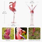 Goodeco Pink Flamingo Garden Statue - Flying Wing Garden Decor for Yard - Image 2