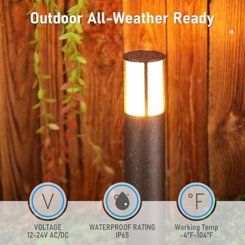 LEONLITE 4-Pack 5CCT Low Voltage Bollard Pathway Lights, Oil Rubbed Bronze - Image 6