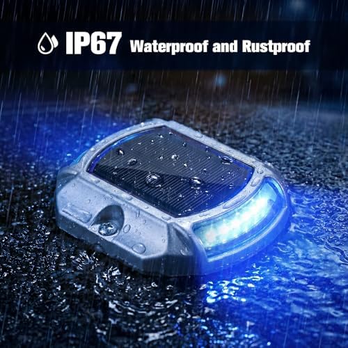 VOLISUN Solar Driveway Dock Deck LED Outdoor Lights 2 Colors Modes 12 Pack - Image 5