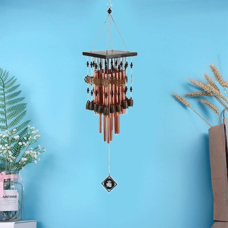 Outdoor Indoor Metal Tube Wind Chime with Copper Bell Large Windchimes for Patio Garden Terrace(D) - Image 4